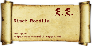 Risch Rozália névjegykártya
