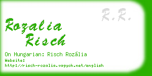 rozalia risch business card